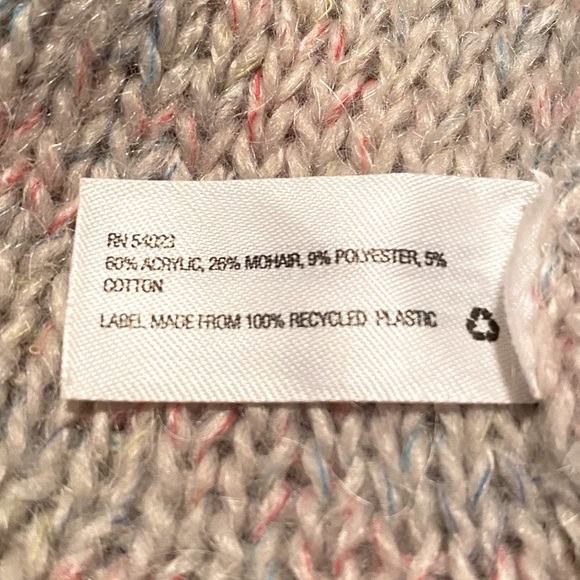 Gap Gray Short Sleeve Mohair Sweater, M - Picture 7 of 9